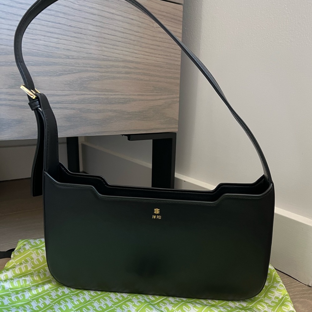 JW PEI Black Millie Vegan Leather Shoulder Bag
